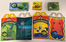 Disney McDonalds Happy Meal 1998 A Bug's Life Set Of 3 Clip On Watches Toy Lot 