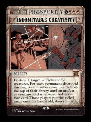 MTG - Indomitable Creativity - Outlaws of Thunder Junction: Breaking News - NM