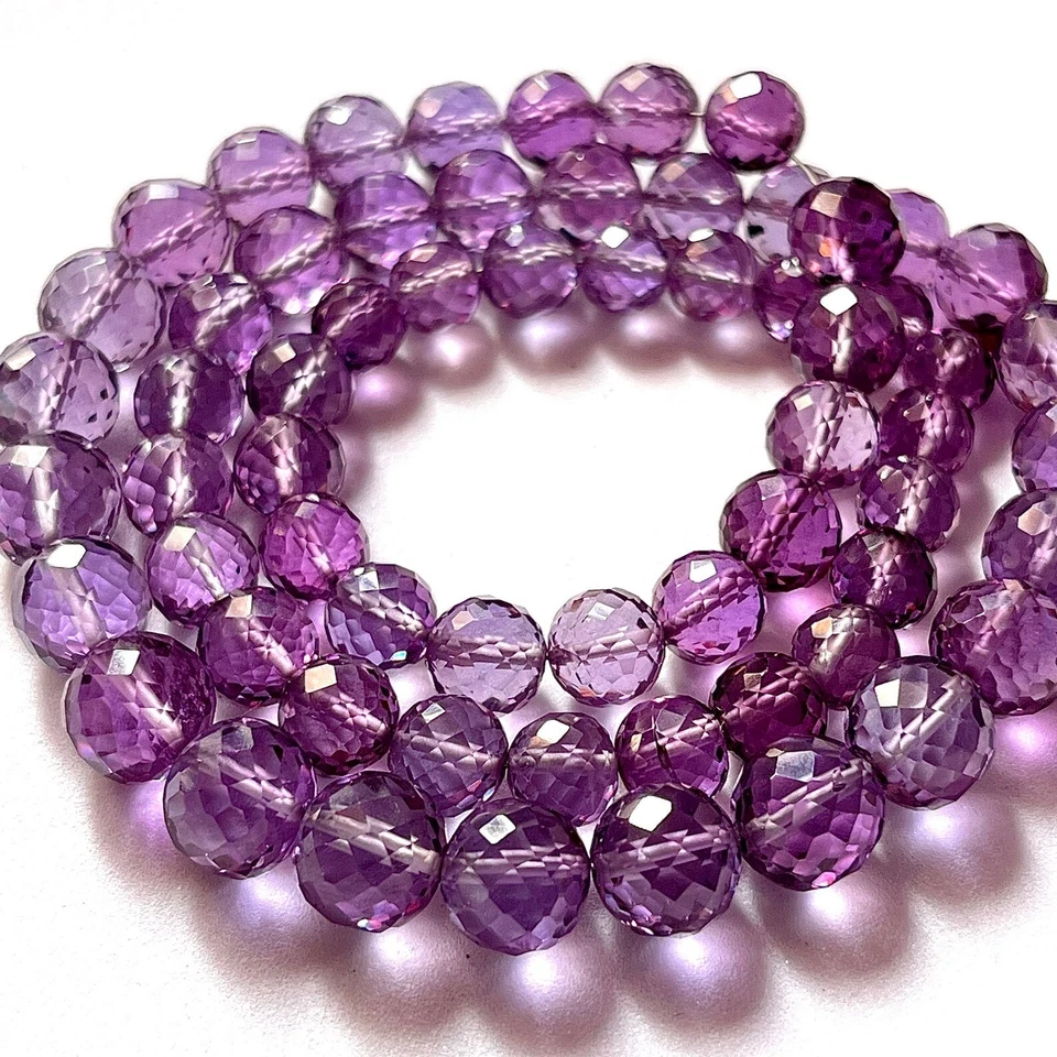 AAAA++ Alexandrite Sfaccettata Sfera Rotonda Gemma Perline per Gioielli, 8-10... - Immagine 4 di 4