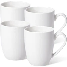 Urbanstrive 16 oz Large Coffee Mugs Set of 4 Ceramic Coffee Mug White Coffee ...