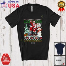 Custom Name Santa Riding Horse; Awesome Christmas Sweater Snowman Farmer T-Shirt