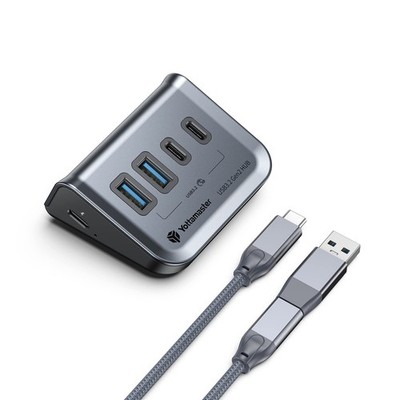 10Gbps USB 3.2 Hub 2 USB C 2 USB A Ports Triangle Desktop C Splitter
