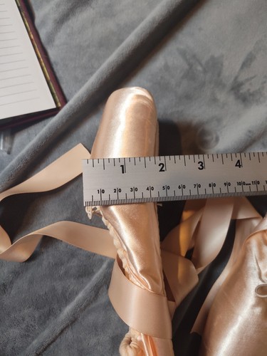 Pink Satin Ballerina Shoes Leather Soles Size 43 - Picture 8 of 9