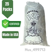 25 ice bags 10lb with Drawstring  Heavy Duty ,Free shipping