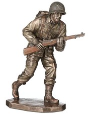 Us Army Rifle Infantryman Bronze Soldier Figurine (By Veronese)