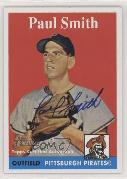 2007 Topps Heritage Real One Auto Paul Smith #ROA-PS Auto d1f