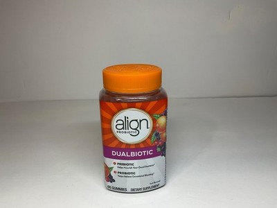  1 Align DualBiotic, Prebiotic + Probiotic for Women and Men 1 x 60 Gummies 