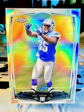 2014 Eric Ebron Topps Chrome Refractor Rookie Card #213 Detroit Lions. rookie card picture