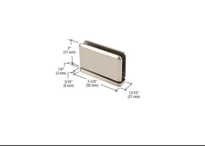  CRL Polished Nickel Prima 01 Series Top or Bottom Mount Hinge PPH01PN