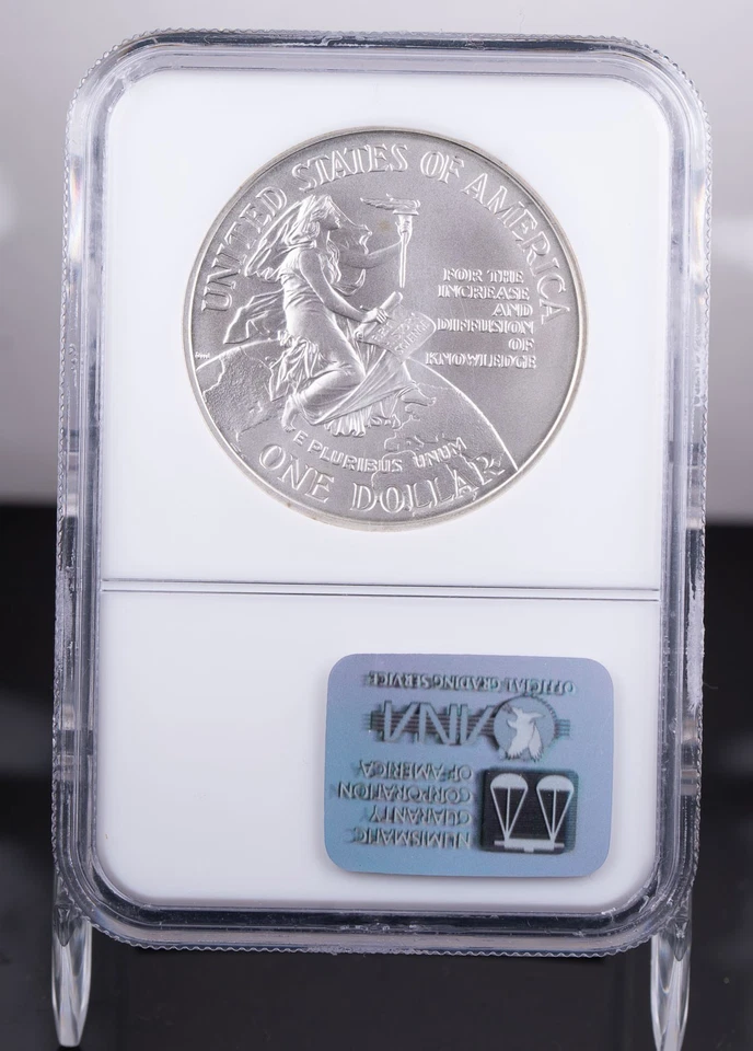Certified 1996-D Silver $1 NGC MS69 Smithsonian - Image 3 of 4