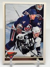 1993-94 Topps Premier - Uwe Krupp #3 Gold Premier SIGNED NHL Hockey Card