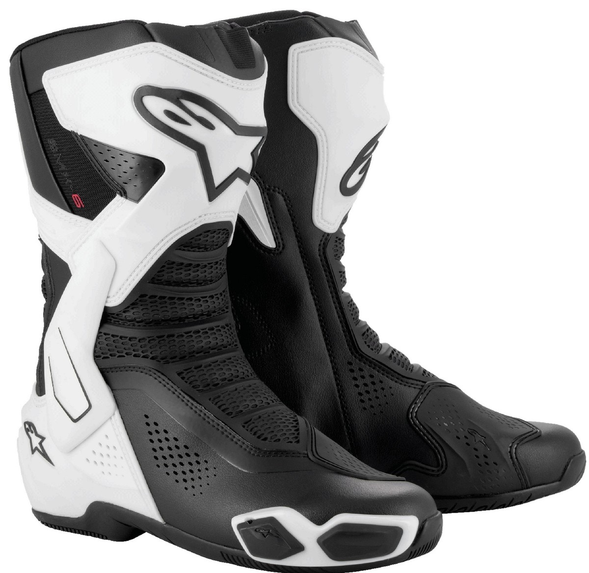 Alpinestars SMX-6 V3 Mens Vented Motorcycle Boots White/Black | eBay