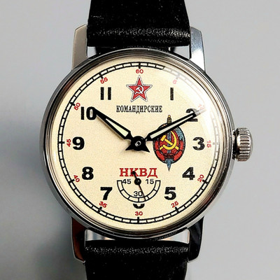 Pobeda Komandirskie Soviet Wristwatch USSR Vintage Mechanical Watch Serviced
