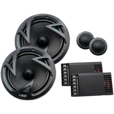 Power Acoustik EF-60C Edge Series 500 watt 2-Way Component Speaker System  Bl...