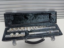 YAMAHA YFL-221 Student Flute Nickel Silver Plated with Hard Case Good condition
