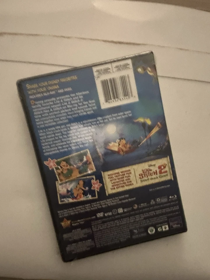 Lilo & Stitch And Part 2 Stitch Has a Glitch DVD/Blu-ray NEW Disney 3 Disc - Image 2 of 2