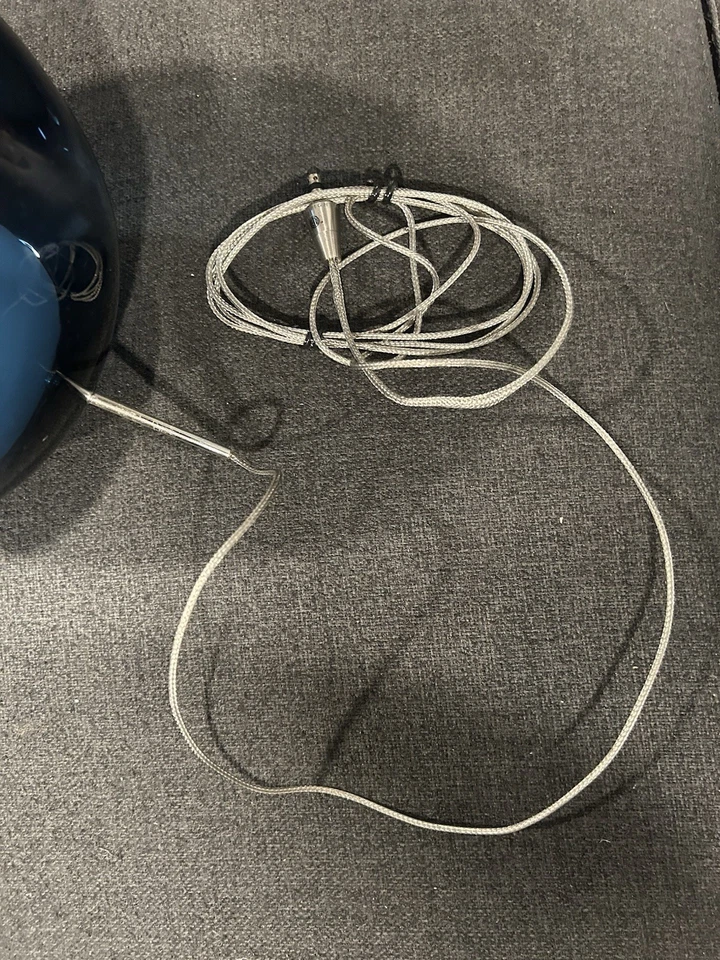 LBL/Tech Lighting Mini-Jasper Pendant 8.7”W Steel Blue Glass Satin Nickel Cable - Image 3 of 4