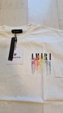 AMIRI Men T-shirt Luxury Paris Logo Fashion Tshirt Amiri shirt Size XL