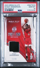 2023 Panini Immaculate Collection - Materials Scoot Henderson /99 (MEM, RC)