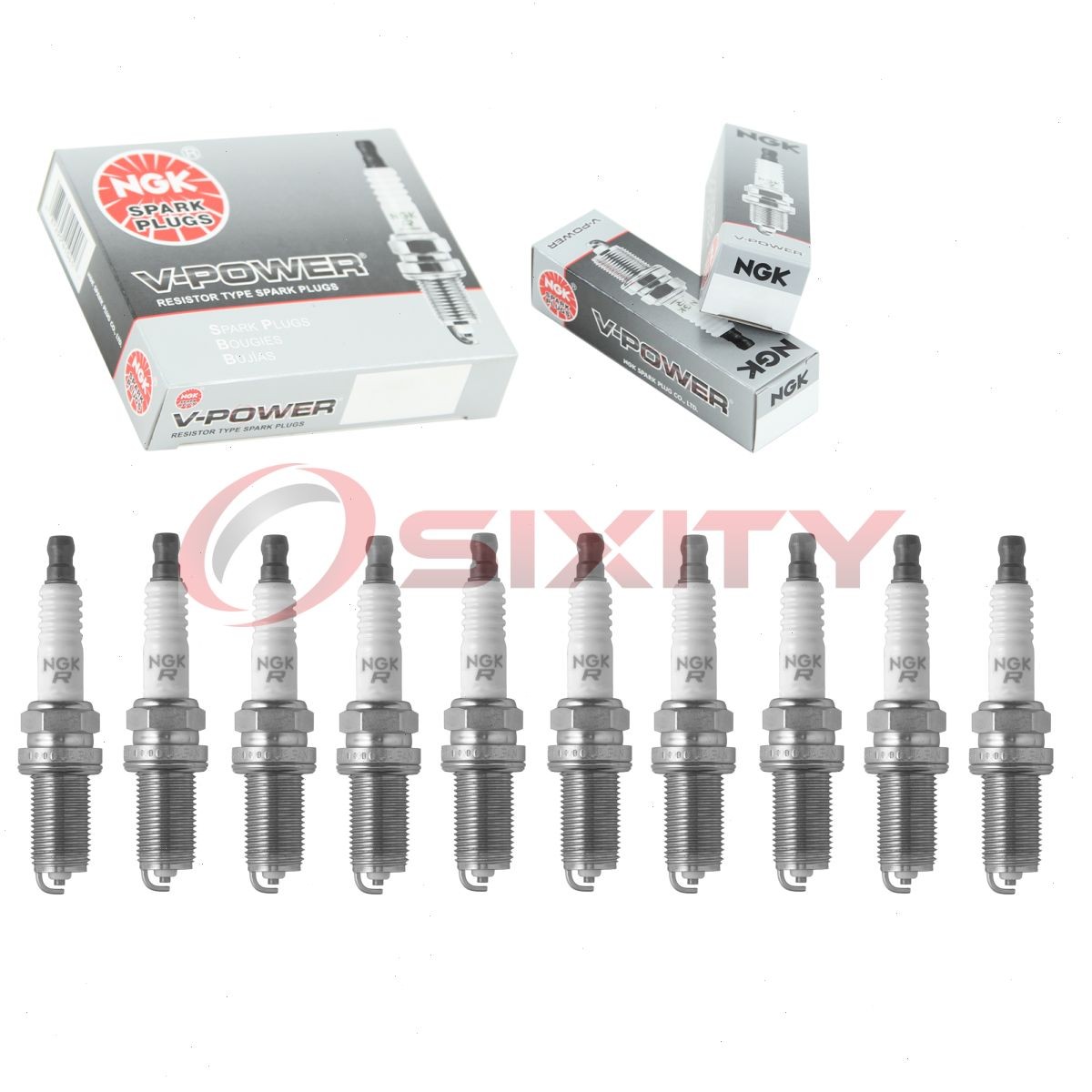 10 pc NGK 95945 LFR5A-11 BLYB V-Power Spark Plugs for REC10YC4 K5RTM wi