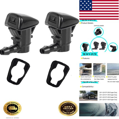 #ad #ad BC3Z17603A 2 Pcs Windshield Water Jet Washer Nozzle Compatibl with 2011 2015 ... $11.99