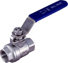 Duda Diesel Duda Energy 2PCBV-WOG1000-F037 Full Port Ball Valve, 2 Piece, 3/8...