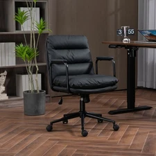 Vinsetto Hochlehner Home Office Stuhl mit höhenverstellbaren und drehbaren Räder
