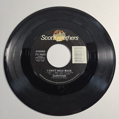 Survivor ''I Can't Hold Back'' 45 Vg+ Tested  Jukebox 1984