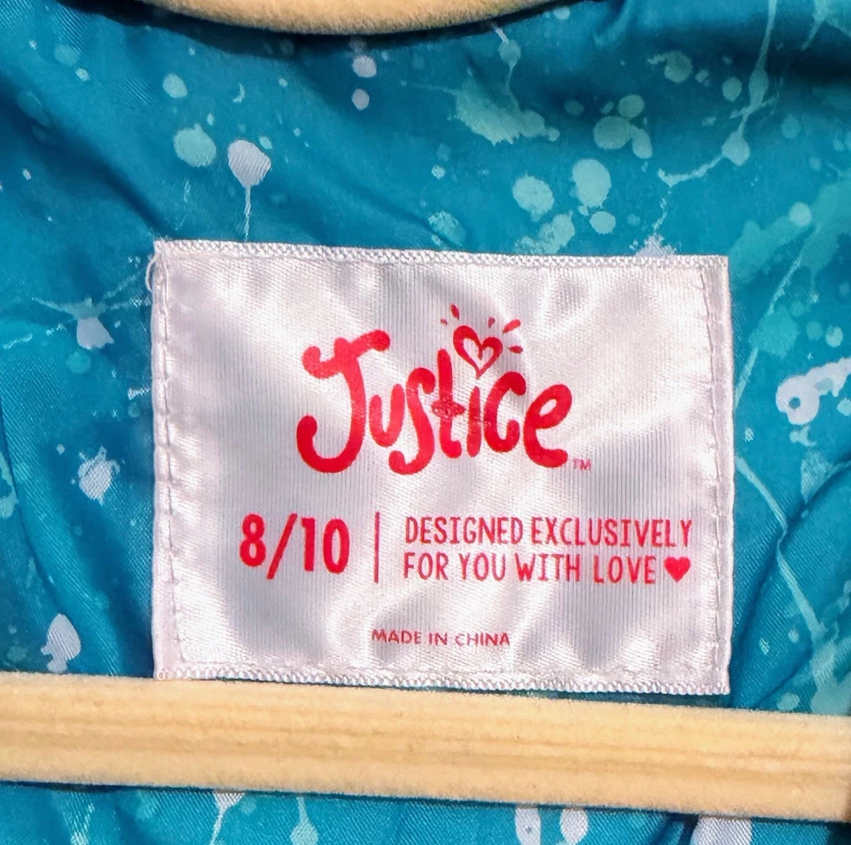 Justice выстеганный пуховик пальто 8/10 девочек - Изображение 2 из 4