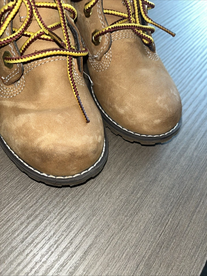 Timberland Wheat A125Q Pokey Pine Niño Pequeño Cremallera Lateral Botas! Talla 9C Foto 3 de 4