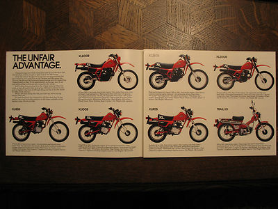 1983 HONDA XL250R THE DIRT NOS OEM DEALER'S SALES LITERATURE