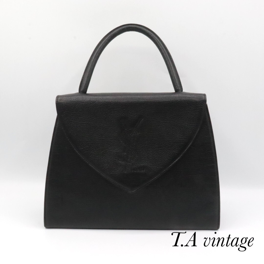 Borsa a mano originale Yves Saint Laurent in pelle bambino nera Giappone