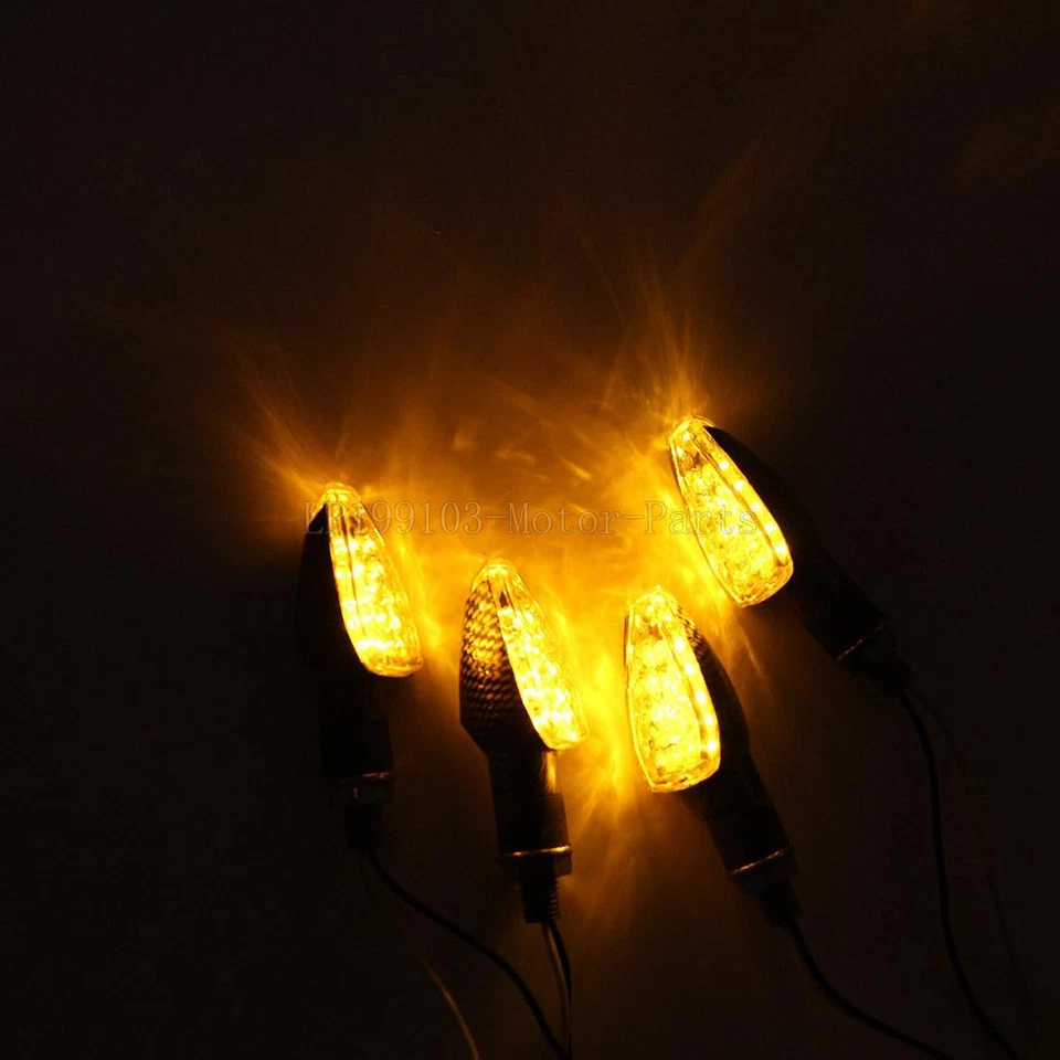 Señales de giro LED de plástico ámbar de 3,35" para Kawasaki Ninja EX 250R 300 500 600R 650R Foto 4 de 4