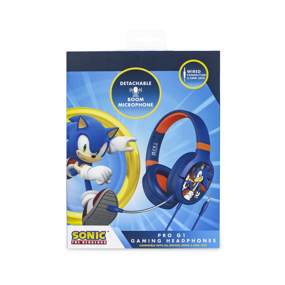 AURICULARES GAMING PRO G1 SONIC THE HEDGEHOG AZUL CON MICRÓFONO EXTRAIBLE Y...
