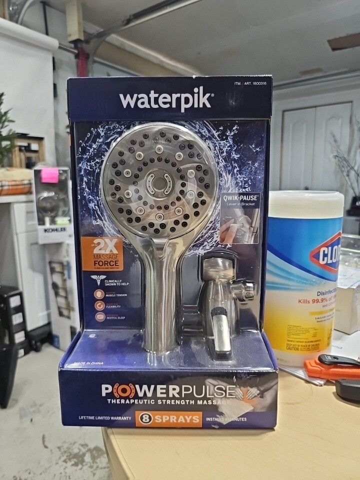Waterpik Power Pulse 2X Massage Force 8 Sprays Shower Head