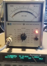 HP3400A AC Voltmeter P E R F E C T! option 001 ALL RANGES WORK PROPERLY 10MHz BW
