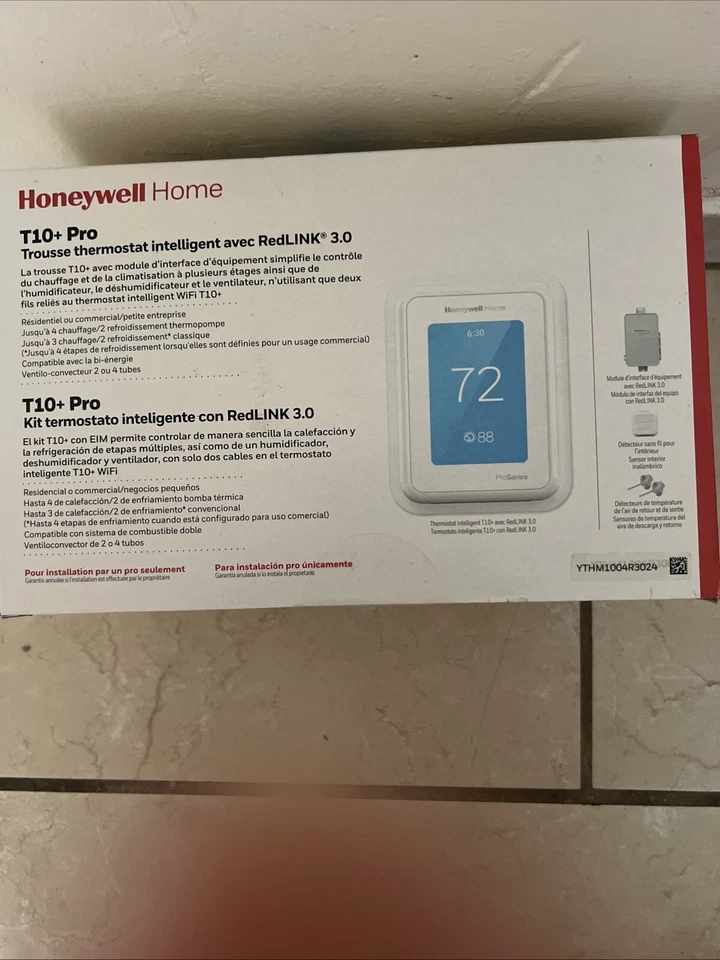 T10+ Smart Thermostat Redlink 3.0 YTHM1004R3001 Honeywell Home System - Image 3 of 4