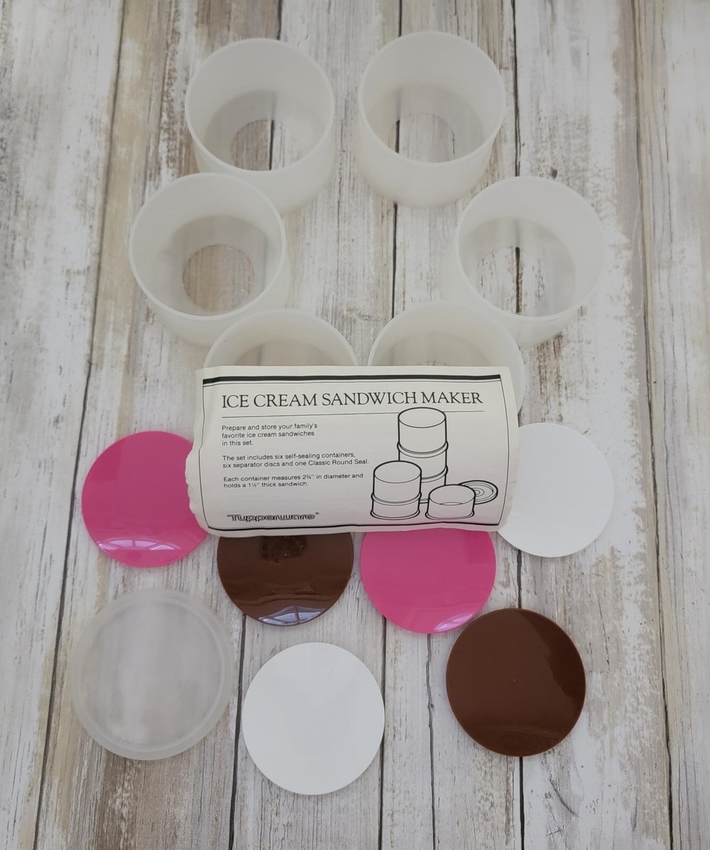 タッパーウェア　　★icecream★ Vintage 1985 Tupperware Ice Cream Sandwich Maker Set UNUSED