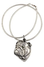 Bulldog, English Bulldog, British Bulldog II - Dog necklace, unique jewellery fo