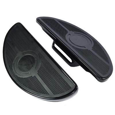 Trittbretter oval schwarz für Harley Davidson Dyna & Softail von 1980-2017
