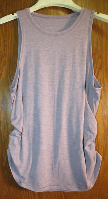 Lululemon 6? Ripple Effect Tank Heathered Dusty Dawn Mulberry Silverescent! EUC!