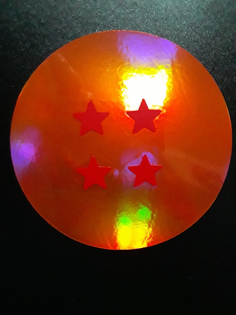 4 Four Star Dragon Ball Holo Foil Z Sticker Vinyl Decal Waterproof