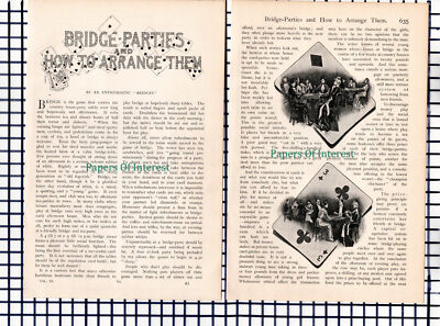(6793) Bridge Parties Kartenspiel - um 1900 Artikel