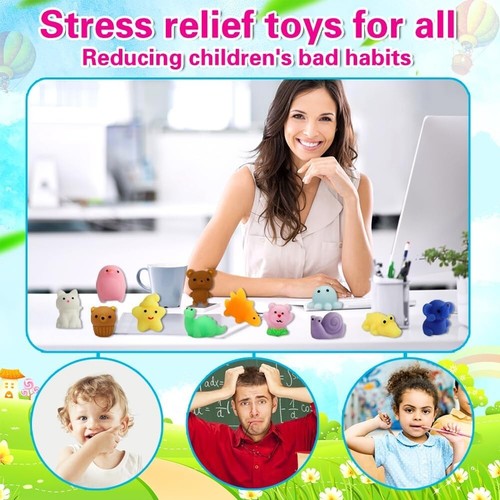 80Pcs Party Favors for Kids 4-8, Kawaii Squishies Mochi Squishy Toy Bulk Fidget - Picture 6 of 8