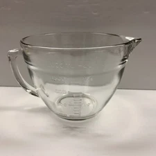 VTG Anchor Hocking Measuring Bowl 8 Cups Clear Glass 2 Qt Canning Batter EUC