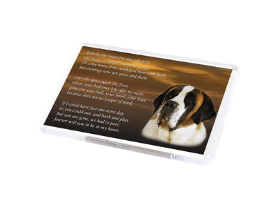 SAINT BERNARD Hund Kühlschrankmagnet Haustier Tier Verlust Trauer Gedenkgeschenk