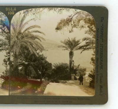 Riviera Coast from Casino Gardens Monte Carlo Monaco H.C. White Stereoview