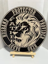 laser cut wood wall decor dark brown 11 inch 