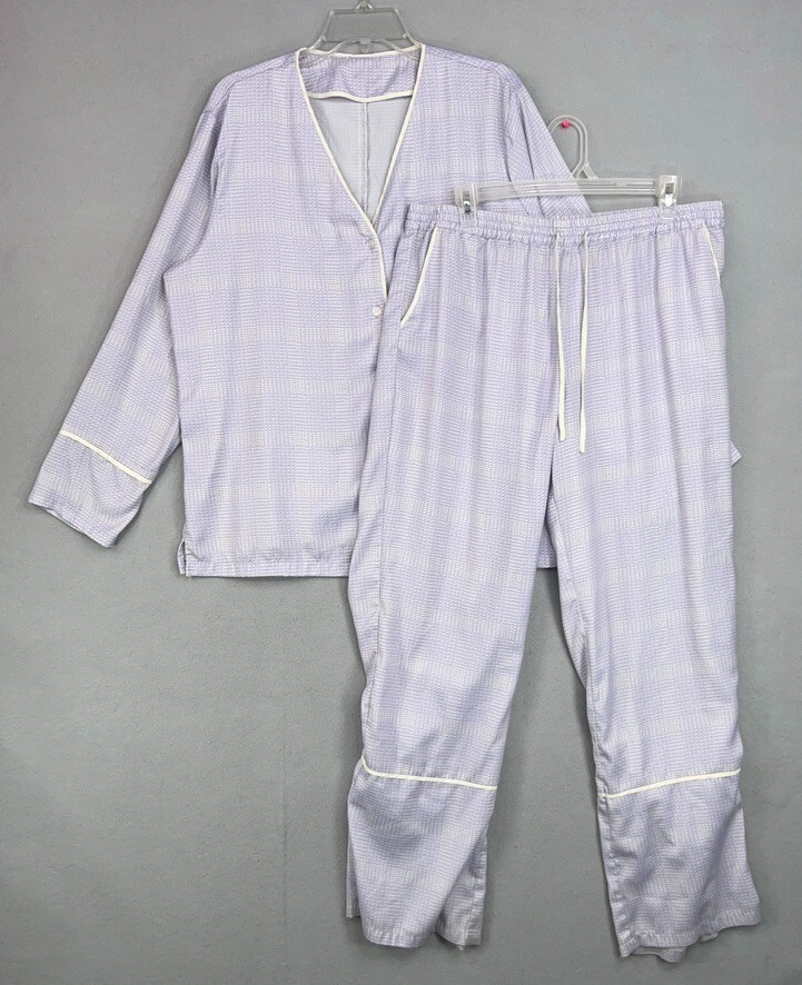 Summersalt Womens Large Purple Pajama Set Comfy Cozy Sleep Shirt & Pants Two Piece
