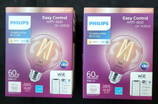 Philips 60W Equiv Smart Wi-Fi LED Tuneable White Wiz Bluetooth Light Bulb 2 Pack